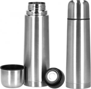 Springos Termos 750 ml ze stali nierdzewnej na kawę i herbatę, próżniowy srebrny UNIWERSALNY 18