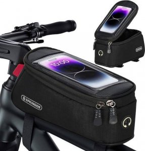 Springos Sakwa rowerowa z uchwytem na telefon torba na kierownicę roweru etui wodoodporne UNIWERSALNY 10