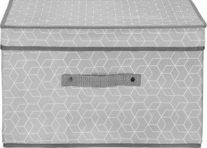 Springos Składany pojemnik na zabawki 25x40x30 cm ogranizer do przechowywania szary UNIWERSALNY 8