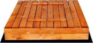 Springos Piaskownica zamykana z ławkami 150x150 cm z plandeką i podłożem UNIWERSALNY 3