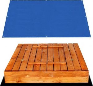 Springos Piaskownica zamykana z ławkami 150x150 cm z plandeką i podłożem UNIWERSALNY 5