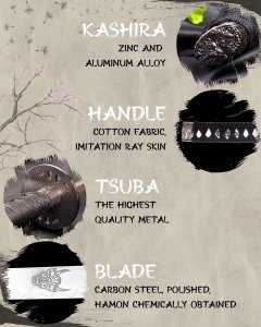 PŁATNERZE SAMURAJSKI MIECZ KATANA FILMOWA KILL BILL HKS114D 3