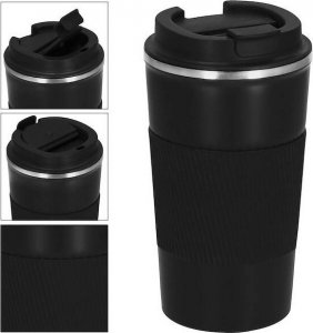 Springos Kubek termiczny 500 ml ze stali nierdzewnej na kawę herbatę czarny UNIWERSALNY 13