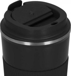 Springos Kubek termiczny 500 ml ze stali nierdzewnej na kawę herbatę czarny UNIWERSALNY 18