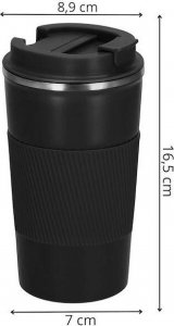 Springos Kubek termiczny 500 ml ze stali nierdzewnej na kawę herbatę czarny UNIWERSALNY 3