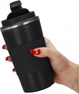 Springos Kubek termiczny 500 ml ze stali nierdzewnej na kawę herbatę czarny UNIWERSALNY 7