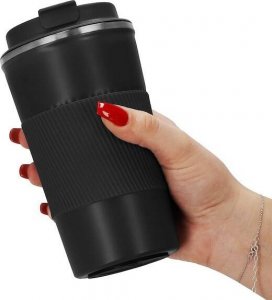 Springos Kubek termiczny 500 ml ze stali nierdzewnej na kawę herbatę czarny UNIWERSALNY 8