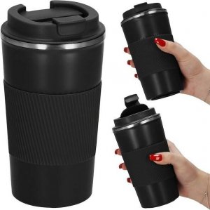 Springos Kubek termiczny 500 ml ze stali nierdzewnej na kawę herbatę czarny UNIWERSALNY 10