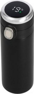 Springos Kubek termiczny 350 ml ze stali nierdzewnej na kawę herbatę, z wyświetlaczem temp. czarny UNIWERSALNY 13