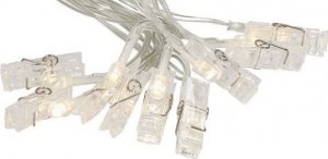 Springos Klipsy Lampki LED klamerki spinacze na zdjęcia 20 LED ciepły biały UNIWERSALNY 5