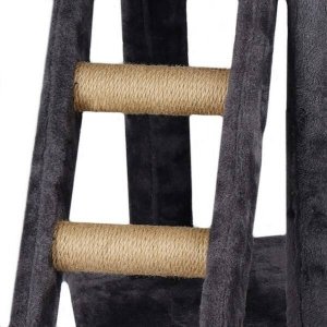 Springos Drapak dla kota 6-poziomowy słupek z domkiem 145 cm grafitowy 8