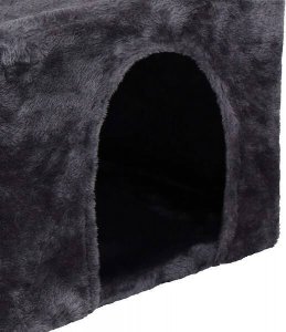 Springos Drapak dla kota sizal 3-poziomowy domek słupek z zabawkami 62 cm UNIWERSALNY 5