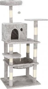 Springos Drapak dla kota sizal 7-poziomowy słupek z zabawką 145 cm UNIWERSALNY 1