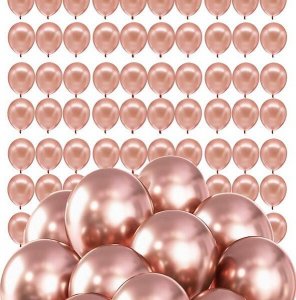 Springos Balony na wieczór panieński, wesele, urodziny, 100 szt. rose gold UNIWERSALNY 8