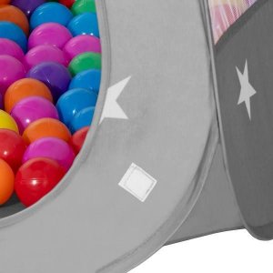 Springos Domek dla dzieci zamek namiot do ogrodu szary UNIWERSALNY 5