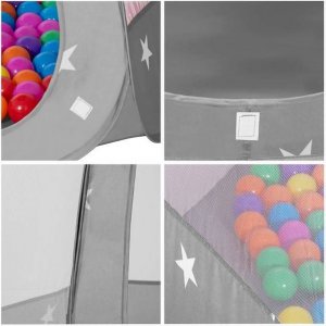 Springos Domek dla dzieci zamek namiot do ogrodu szary UNIWERSALNY 6