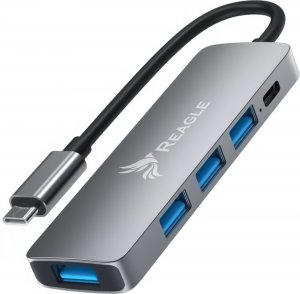 HUB USB Reagle Reagle Adapter Hub USB-C do Macbook PD 100W 4 USB Aktywny 1