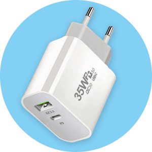 Ładowarka Reagle SZYBKA ŁADOWARKA 35W USB-C QC 3.0 KOSTKA ZASILACZ DO IPHONE 15 PRO GALAXY S 9