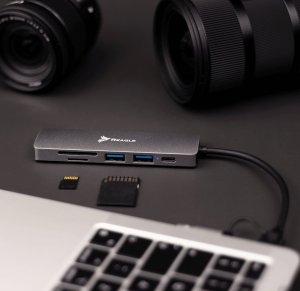HUB USB Reagle REAGLE HUB AKTYWNY USB 3.2 GEN1 6w1 ROZDZIELACZ ADAPTER 7