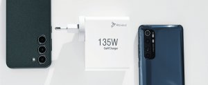 Ładowarka Reagle SZYBKA ŁADOWARKA GaN 135W 3x USB-C + QC 3.0 KOSTKA ZASILACZ DO LAPTOPA MAC 7