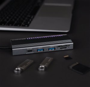 HUB USB Reagle REAGLE Hub Obudowa Na Dysk SSD NVME SATA M.2 USB-C 3.2 M2 Adapter Kieszeń 4