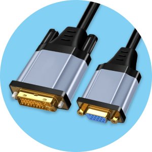 Adapter AV Reagle REAGLE Adapter DVI na VGA FULL HD D-SUB Konwerter do Monitora i Projektora 9