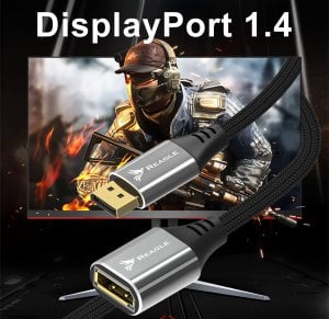 Kabel Reagle DisplayPort - DisplayPort 2m srebrny 1