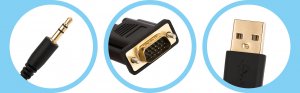 Kabel Reagle HDMI - D-Sub (VGA) 2m czarny 5