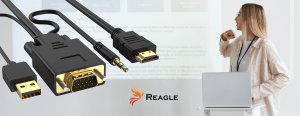 Kabel Reagle HDMI - D-Sub (VGA) 2m czarny 7
