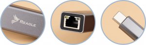 Karta sieciowa Reagle Reagle Karta Sieciowa USB-C 3.1 GIGABIT LAN 1000Mb RJ45 5