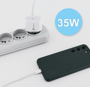 Ładowarka Reagle SZYBKA ŁADOWARKA 35W USB-C + KABEL 1M KOSTKA DO IPHONE 15 PRO MAX GALAXY S 2