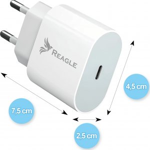 Ładowarka Reagle SZYBKA ŁADOWARKA 35W USB-C + KABEL 1M KOSTKA DO IPHONE 15 PRO MAX GALAXY S 6