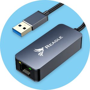 Karta sieciowa Reagle PRZEJŚCIÓWKA USB 3.2 ETHERNET ADAPTER KARTA SIECIOWA LAN RJ45 2,5Gb/s 9