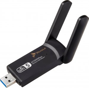 Karta sieciowa Reagle Zewnętrzna Karta Sieciowa WI-FI Adapter USB 3.2 WiFi 1300Mbps 2,4GHz 5GHz 1
