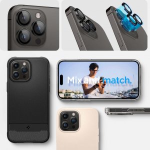 Spigen Szkło na aparat Glas.tR Ez Fit Optik Pro 2-Pack - iPhone 15 Pro / 15 Pro Max / 14 Pro / 14 Pro Max 5