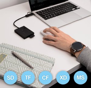 Czytnik Reagle REAGLE Czytnik Kart 5w1 TF SD MS CF XD MicroSD Adapter USB USB-C OTG 5 Gb/s 2