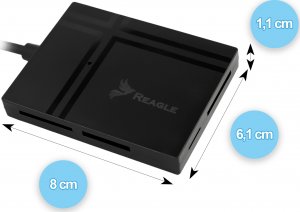 Czytnik Reagle REAGLE Czytnik Kart 5w1 TF SD MS CF XD MicroSD Adapter USB USB-C OTG 5 Gb/s 6