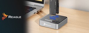 Stacja dokująca Reagle Stacja klonująca dysk SSD NVME PCIe M.2 USB-C 3.2 M2 Adapter do 4TB 10gbps 2