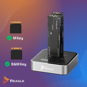Stacja dokująca Reagle Stacja klonująca dysk SSD NVME PCIe M.2 USB-C 3.2 M2 Adapter do 4TB 10gbps 4