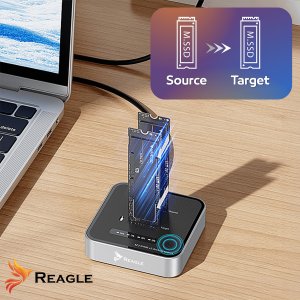 Stacja dokująca Reagle Stacja klonująca dysk SSD NVME PCIe M.2 USB-C 3.2 M2 Adapter do 4TB 10gbps 8