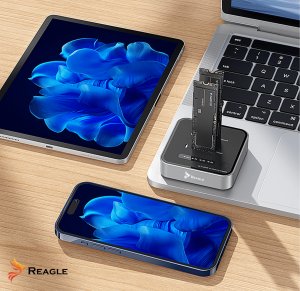 Stacja dokująca Reagle Stacja klonująca dysk SSD NVME PCIe M.2 USB-C 3.2 M2 Adapter do 4TB 10gbps 10