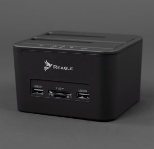 Stacja dokująca Reagle STACJA DOKUJĄCA DYSKÓW HDD SSD 2x USB CZYTNIK KART 3