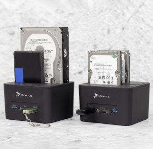 Stacja dokująca Reagle STACJA DOKUJĄCA DYSKÓW HDD SSD 2x USB CZYTNIK KART 6