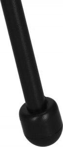 Springos Stół ogrodowy rattanowy ze szklanym blatem 50 cm okrągły stolik na balkon czarno-szary UNIWERSALNY 5