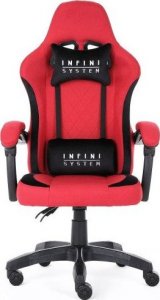 Fotel zenga.pl Fotel Gamingowy Infini System z tkaniny kolor czerwony 1