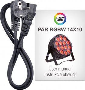LIGHT4ME PAR RGBW 14x10 reflektor sceniczny LED 8