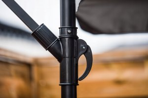 Lehmann PARASOL OGRODOWY Z WYSIĘGNIKIEM SKŁADANY REGULACJA WYSOKOŚCI GRANAT 350cm 4