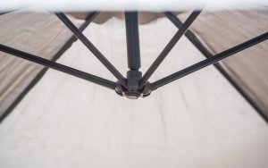 Lehmann PARASOL OGRODOWY Z WYSIĘGNIKIEM SKŁADANY REGULACJA WYSOKOŚCI GRANAT 350cm 7