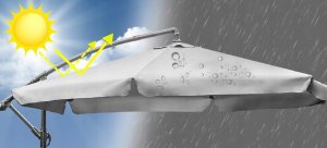 Lehmann PARASOL OGRODOWY Z WYSIĘGNIKIEM SKŁADANY REGULACJA WYSOKOŚCI GRANAT 350cm 8