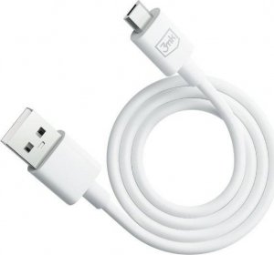 Kabel USB 3MK USB-A - microUSB 1.2 m Biały (5903108541176) 3